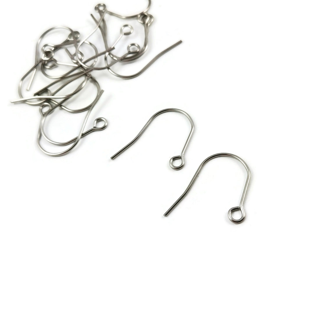 50 pièces (25 paires) crochets pour boucle d'oreille en acier inoxydable sans nickel