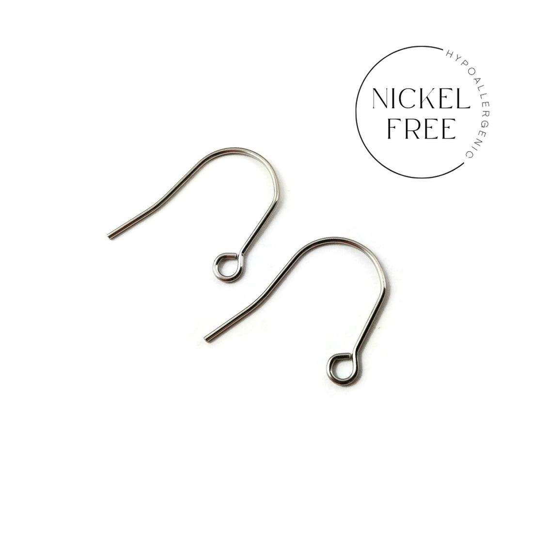 50 pièces (25 paires) crochets pour boucle d'oreille en acier inoxydable sans nickel