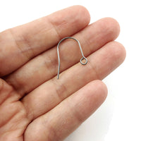 50 pièces (25 paires) crochets pour boucle d'oreille en acier inoxydable sans nickel