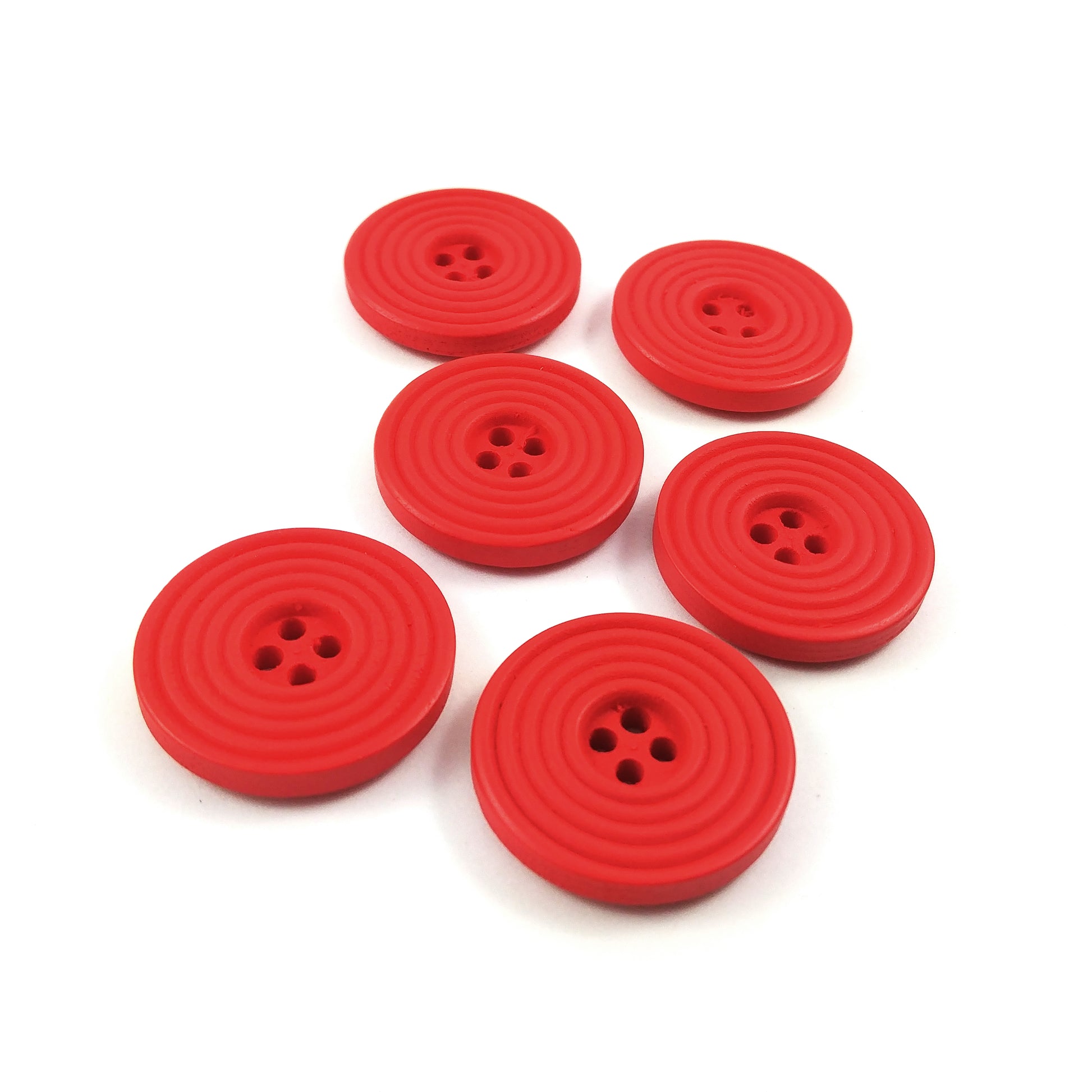 1 inch wooden sewing buttons 25mm - Set of 6 circle wood button - Choose your color