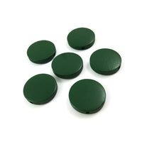 6 Wood Beads Flat Round 20mm - Choose your color