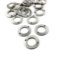 6 Donut connector stainless steel charms