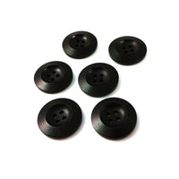 Dark brown Wooden Sewing Buttons 25mm - set of 6 natural wood button