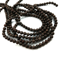Pierres Naturelles Rondes 6 ou 8mm - Snowflake Obsidian