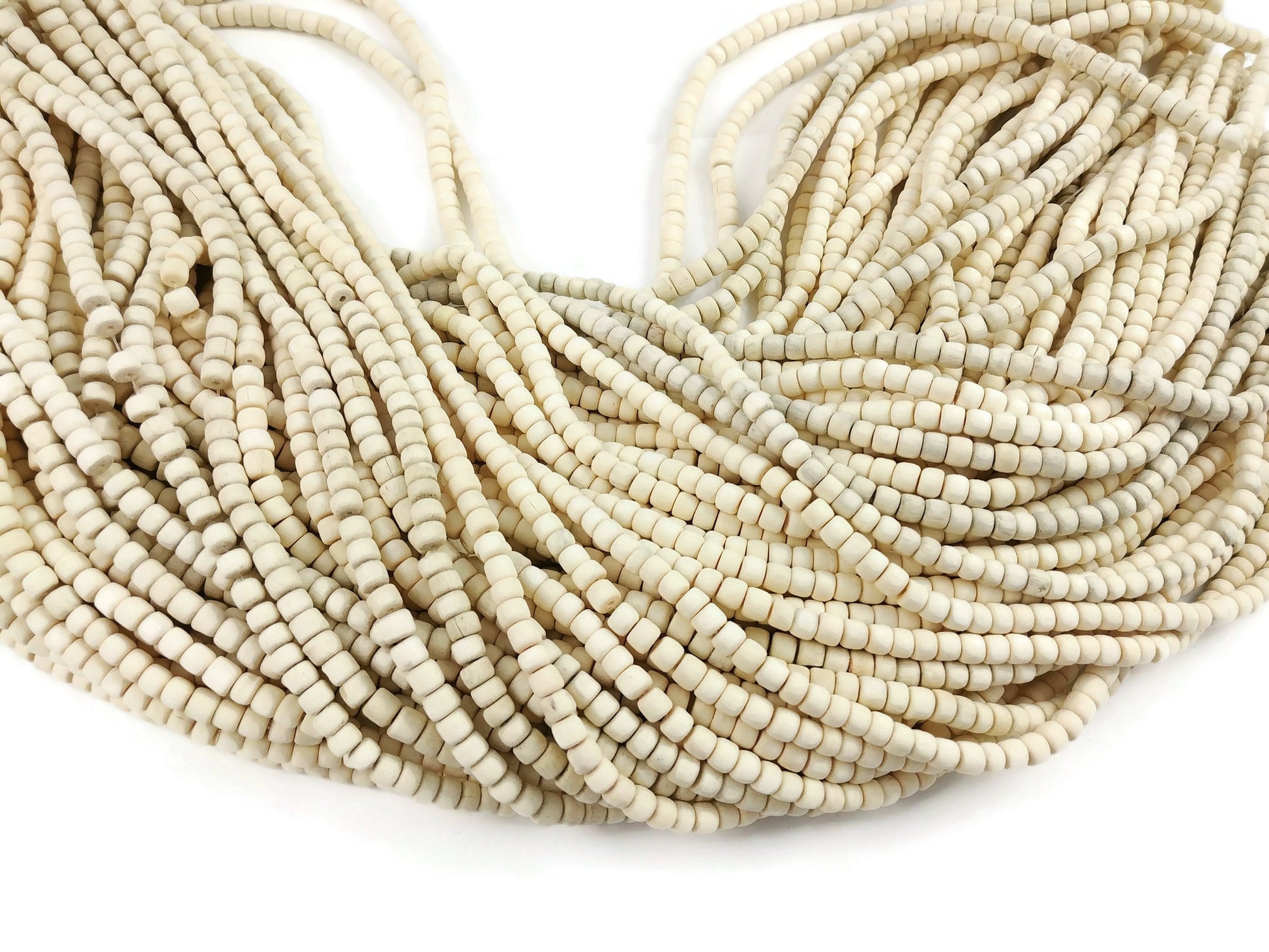 Unfinished wood beads 80 Natural wood beads 4-5mm beads