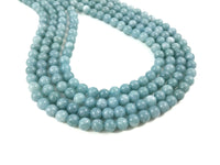 Pierres en Calcédoine Naturel Rondes 6mm - Bleu