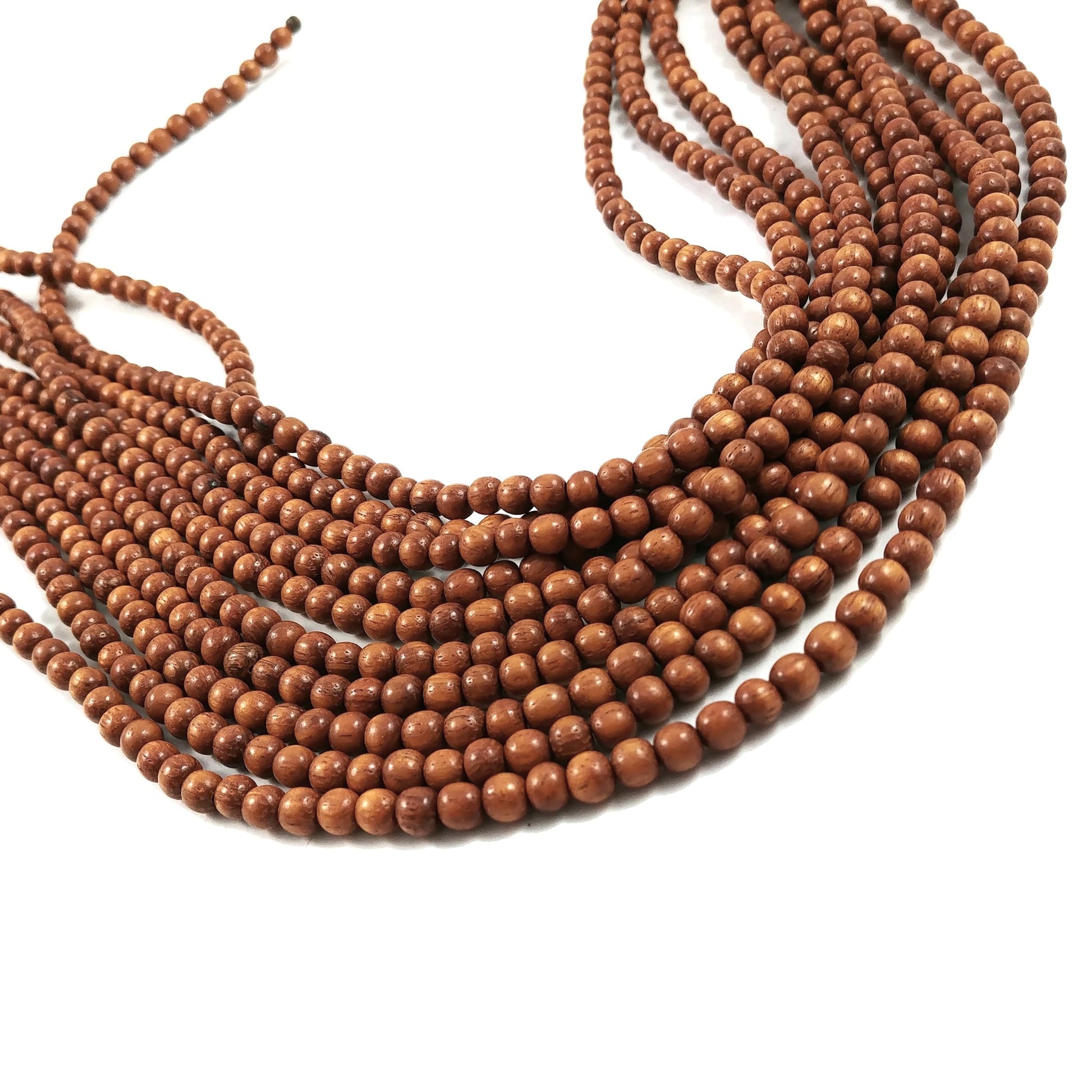 Bayong wood beads 85 exotic wood beads 4-5mm