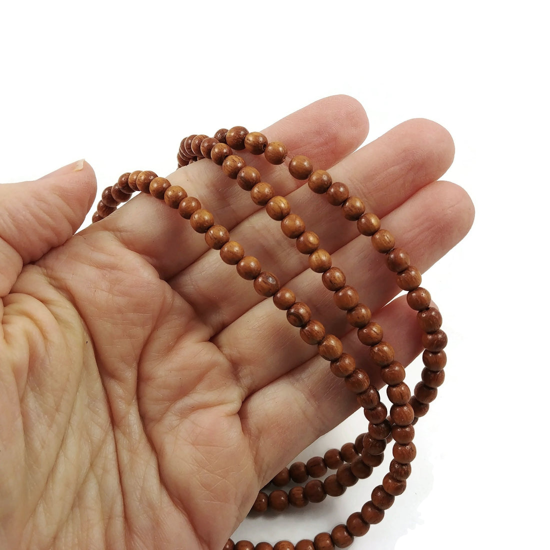Bayong wood beads 85 exotic wood beads 4-5mm