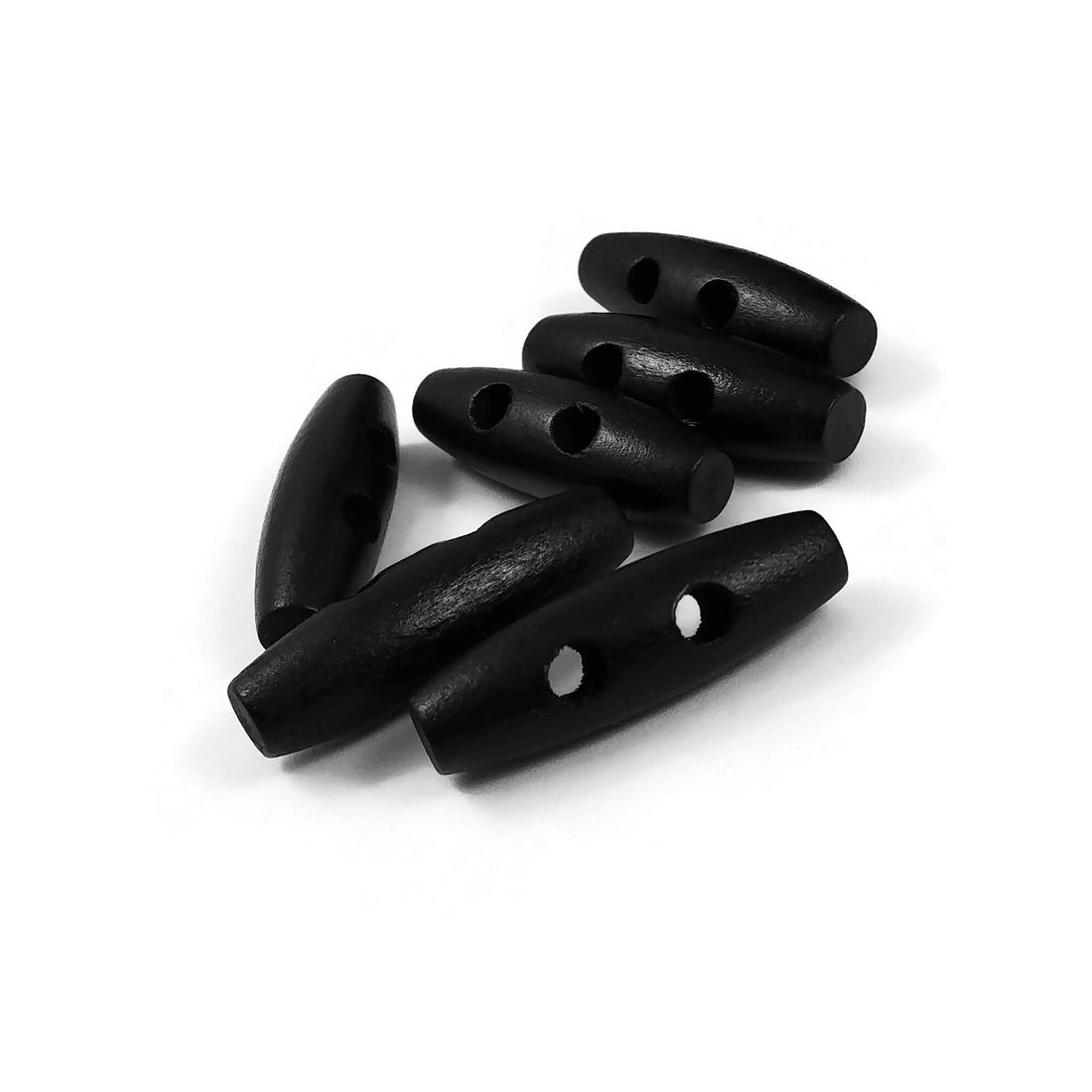 Black wooden toggle sewing buttons