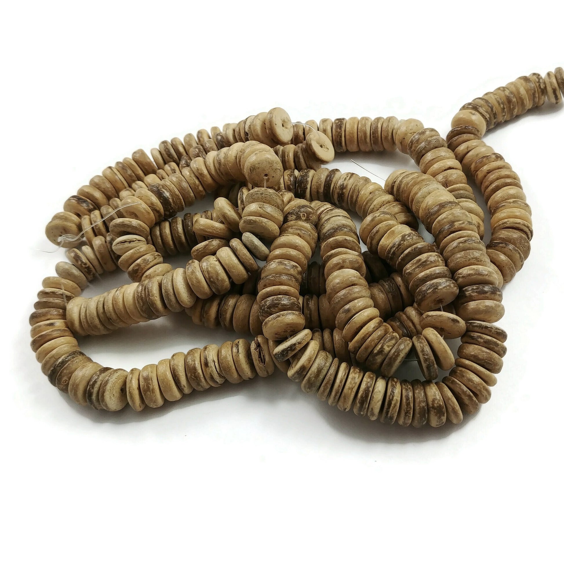 10mm coconut big heishi beads - Three colors available