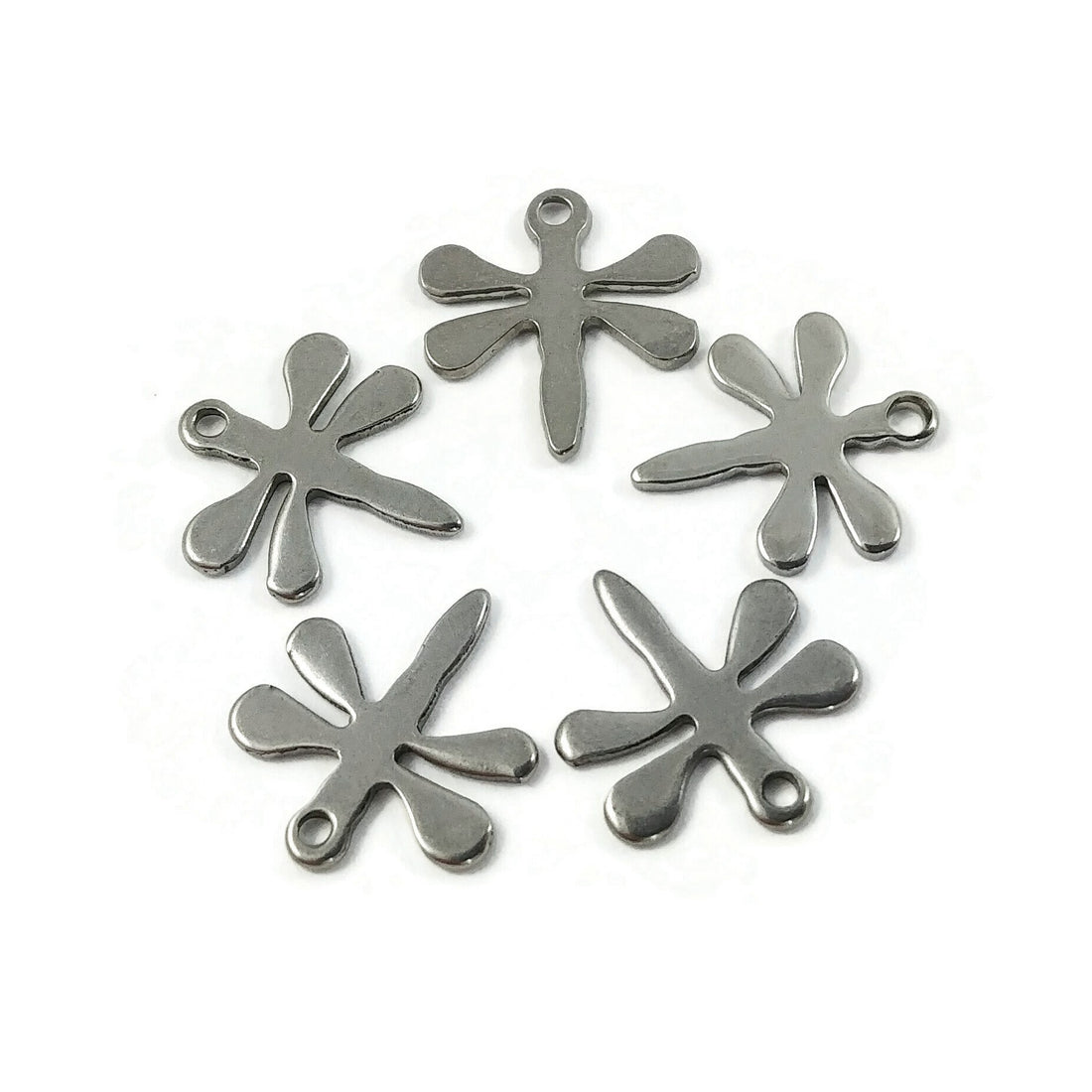 5 Dragongly charms stainless steel hypoallergenic charms