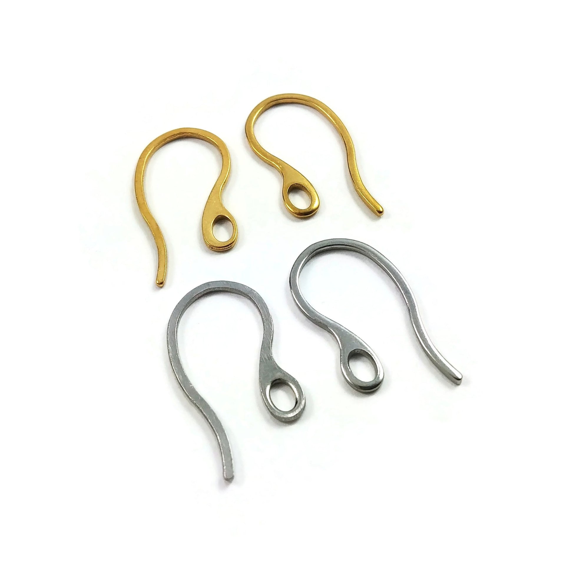 10 pièces (5 paires) crochets pour boucle d'oreille en acier inoxydable hypoallergénique