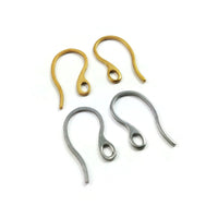 10 pièces (5 paires) crochets pour boucle d'oreille en acier inoxydable hypoallergénique