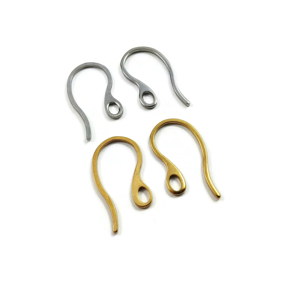 10 pièces (5 paires) crochets pour boucle d'oreille en acier inoxydable hypoallergénique