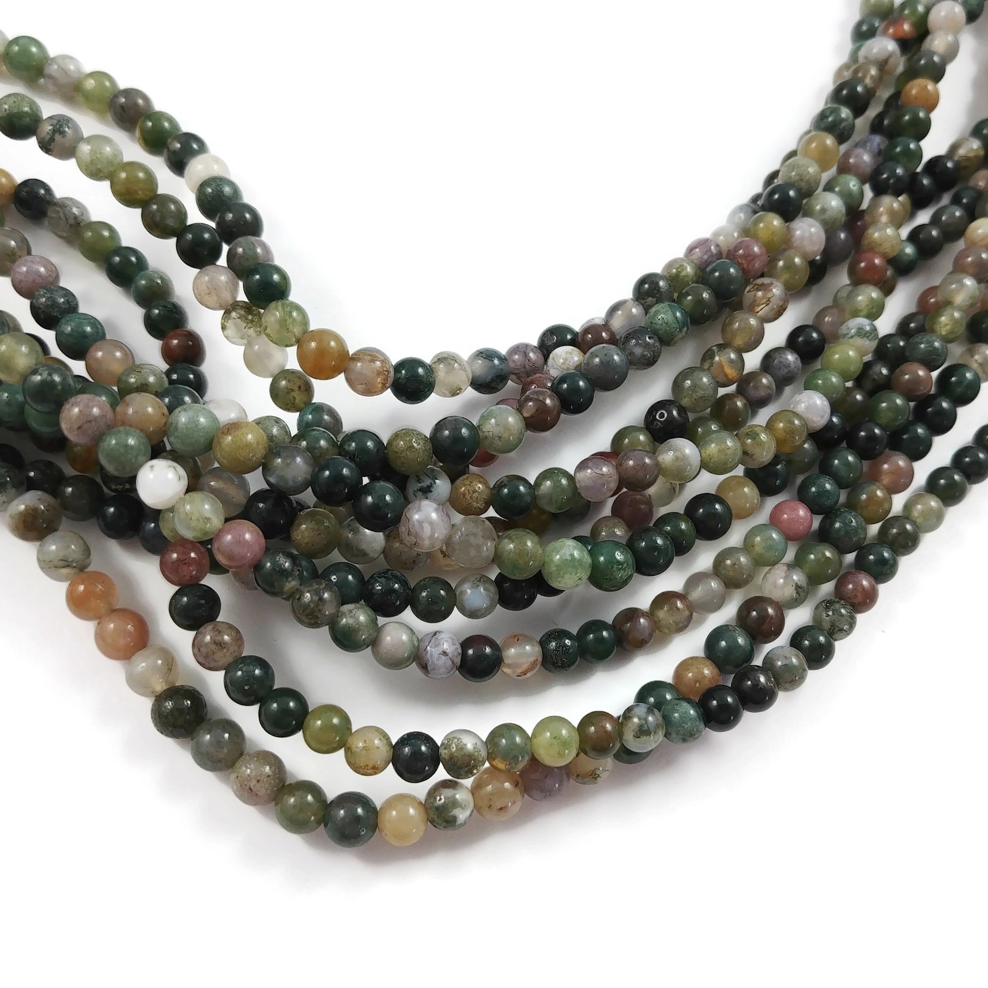 Pierres Naturelles Agate Rondes 4 ou 6mm