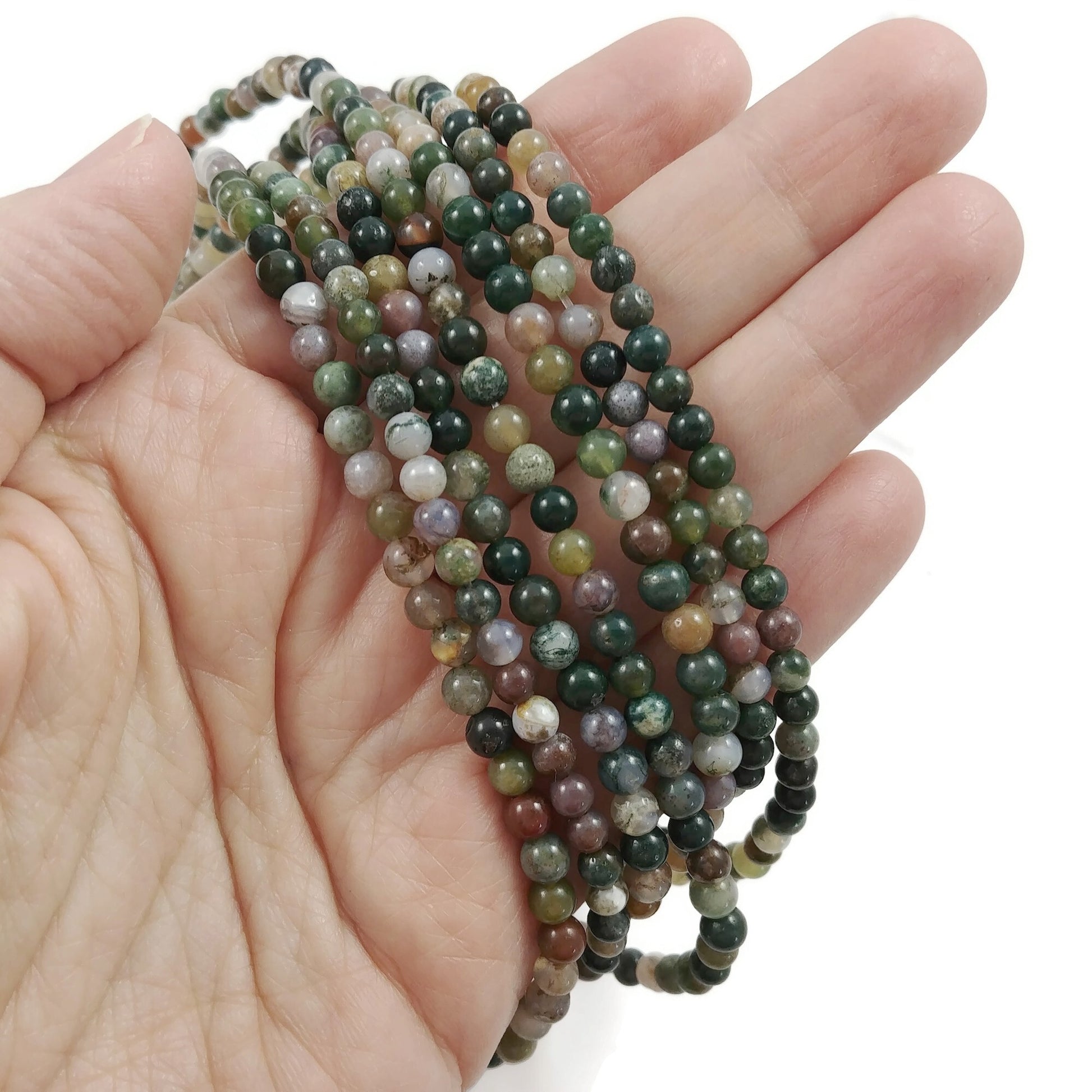 Pierres Naturelles Agate Rondes 4 ou 6mm