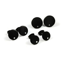 10 Stainless steel earring posts 8mm, 10mm, 12mm round