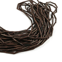 Perles tubes de bois de bambou de 12mm