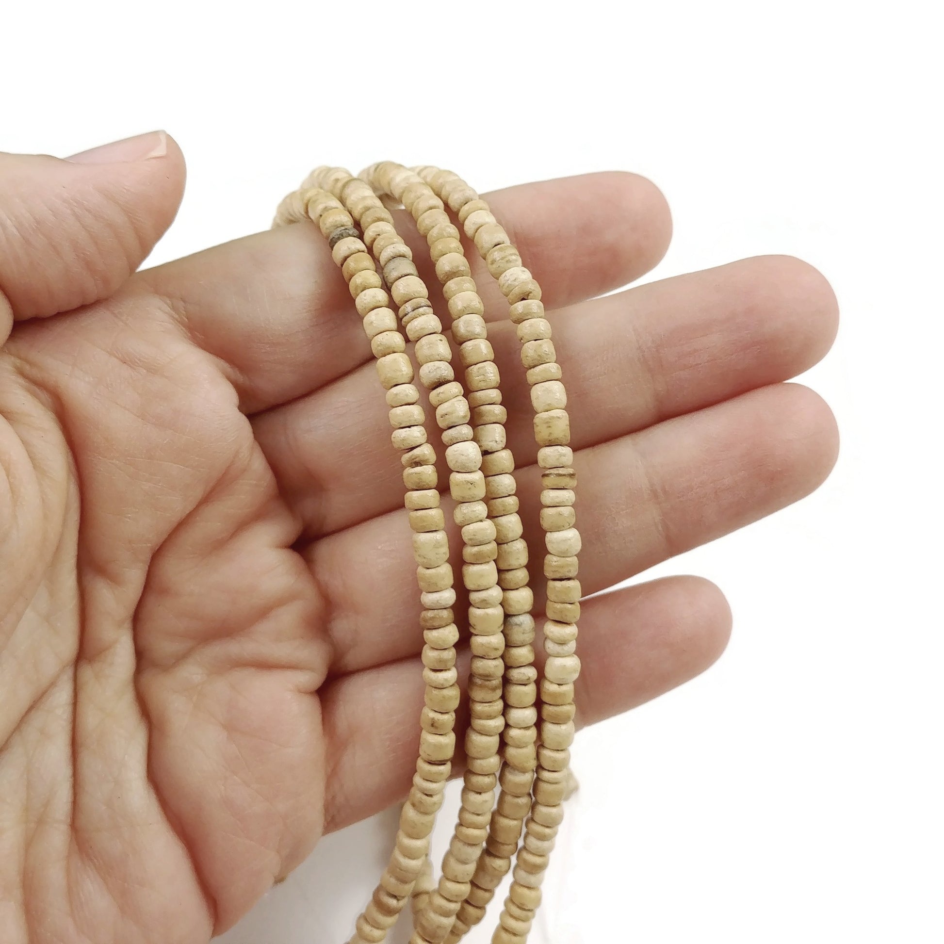 3mm tiny coconut beads - Five colors available