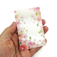 50 Paper Ear Studs Hang Tag Jewelry Display Card Earring - pink flower pattern