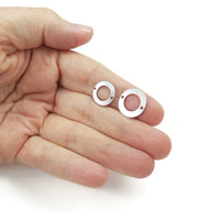 6 Donut connector stainless steel charms