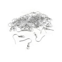 50 Crochets pour boucle d'oreille plaqué argent