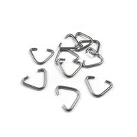 Anneaux triangles argent hypoallergénique en acier inoxydable