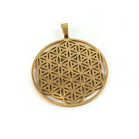 Pendentif fleur de vie en acier inoxydable