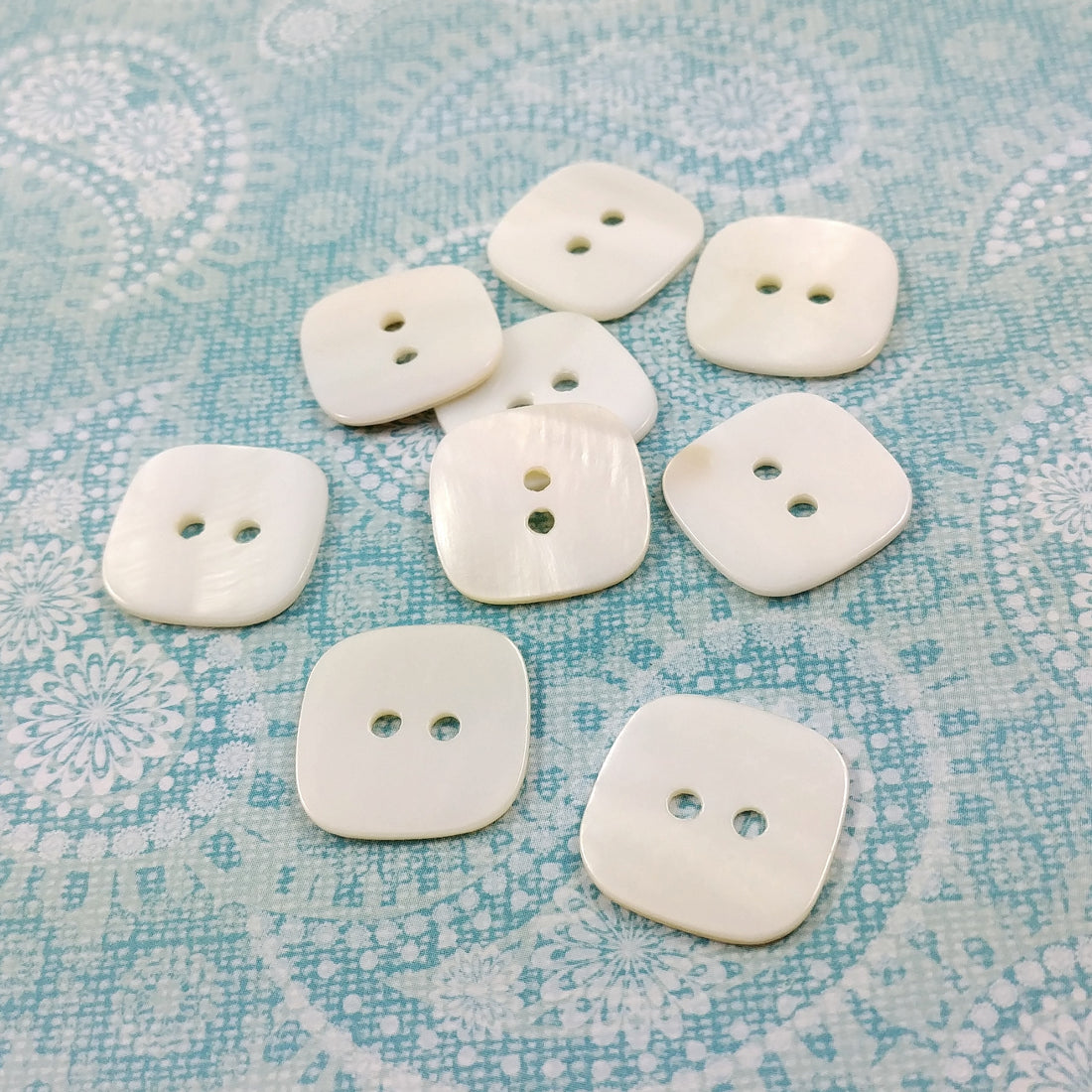 Square MOP buttons - Mother of Pearl Shell Buttons 18mm