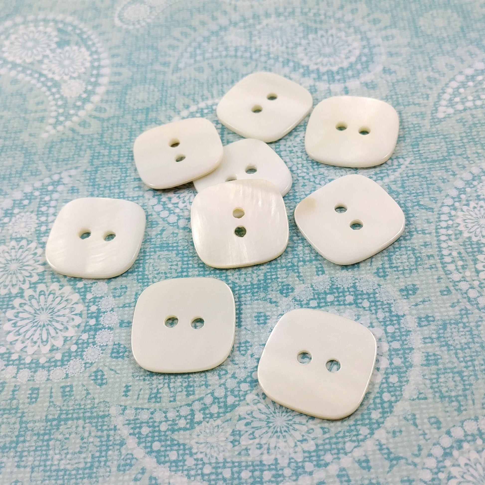 Square MOP buttons - Mother of Pearl Shell Buttons 18mm