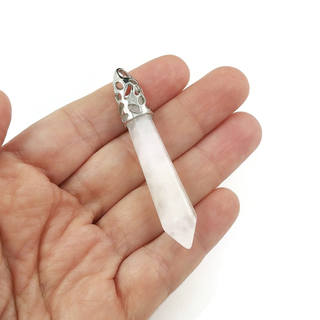 1 Natural quartz crystal pendulum
