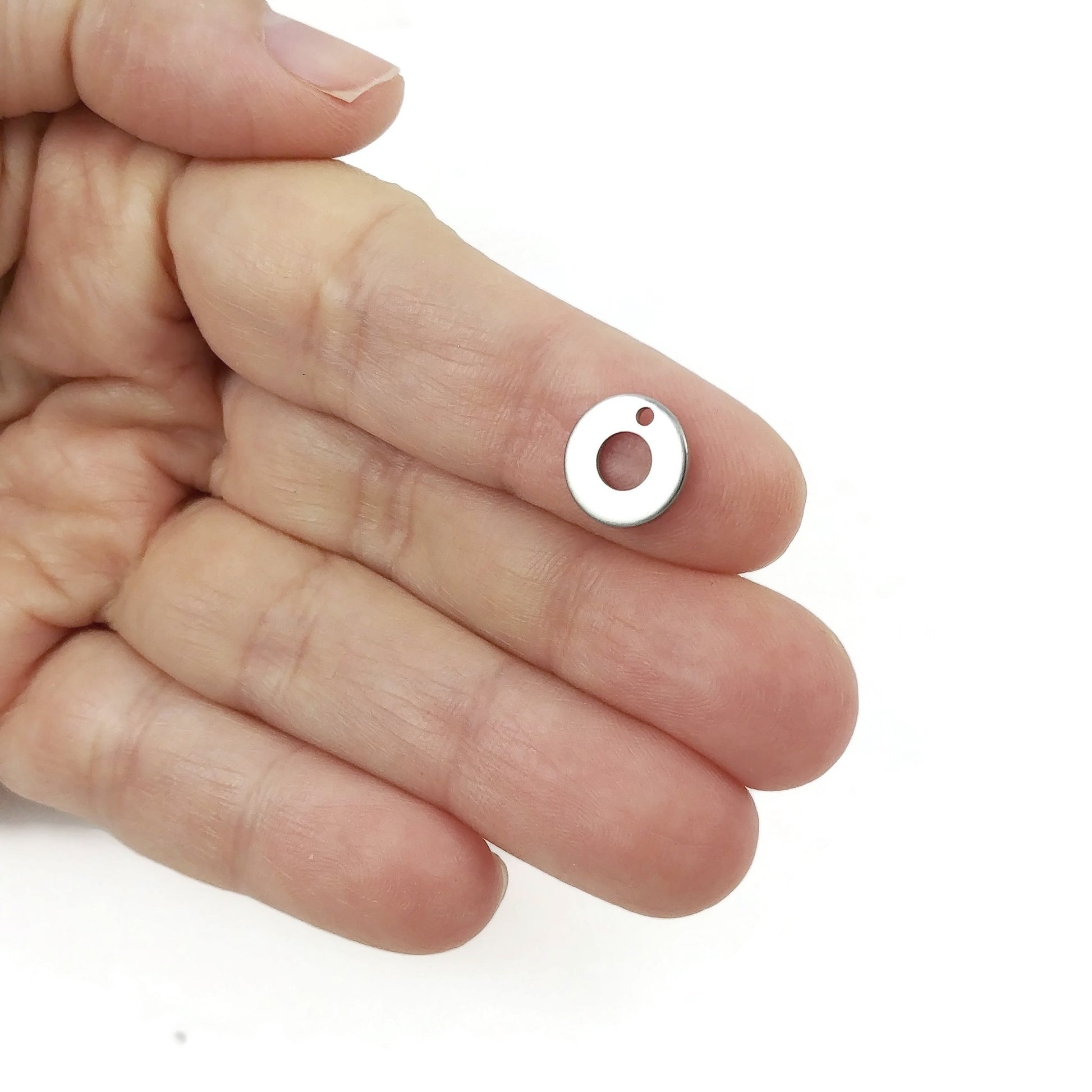 Pendentifs cercles en acier inoxydable