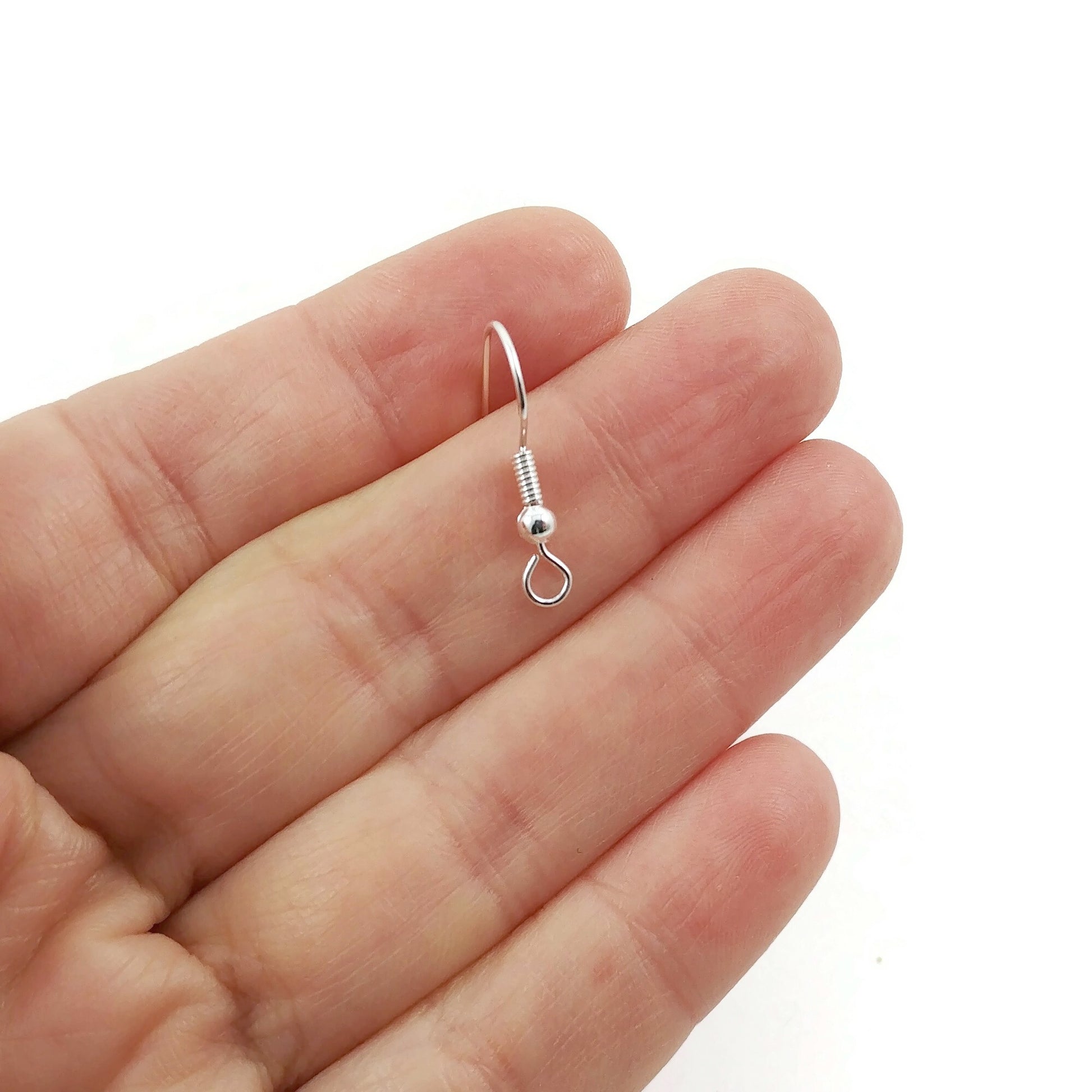 50 Crochets pour boucle d'oreille plaqué argent