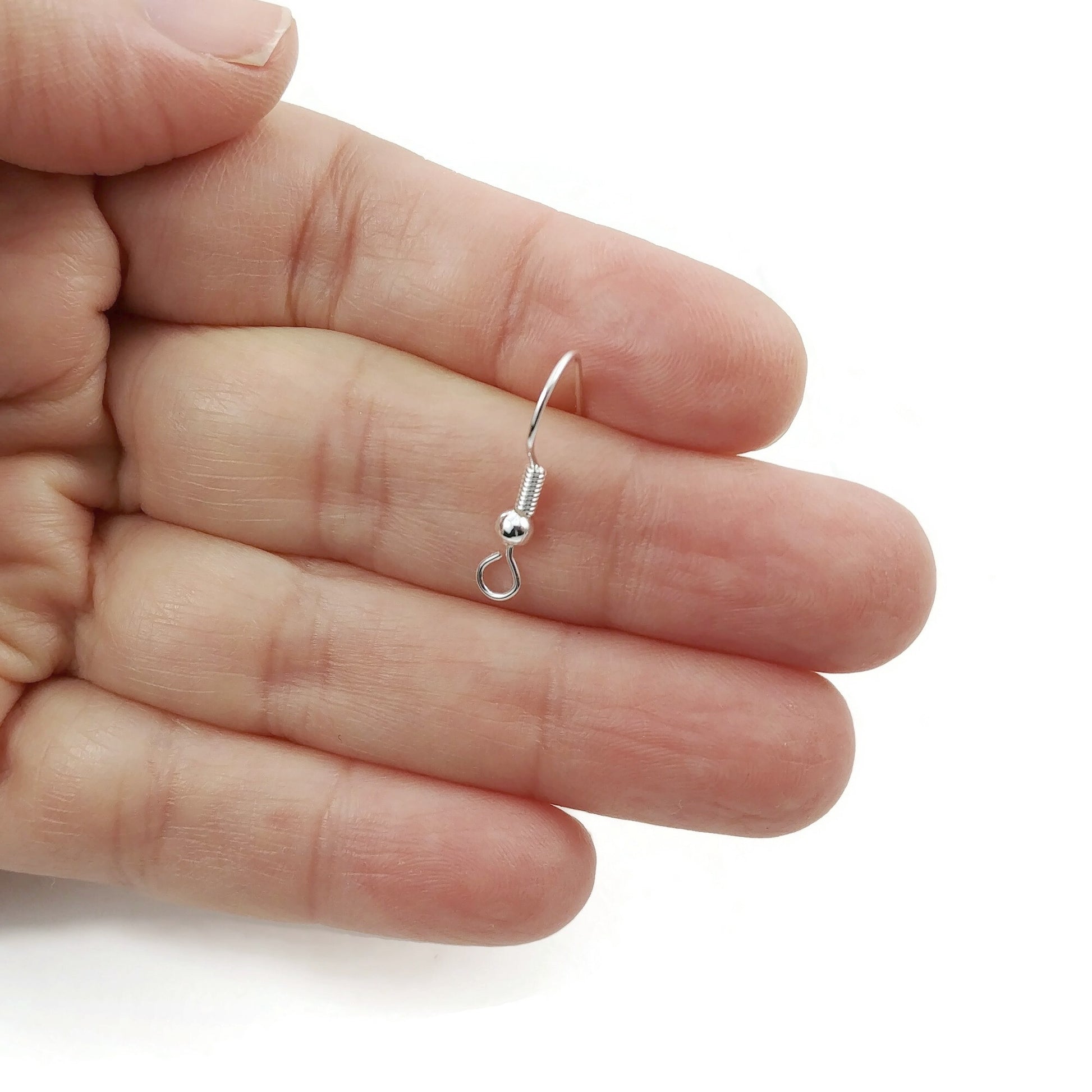 50 Crochets pour boucle d'oreille plaqué argent