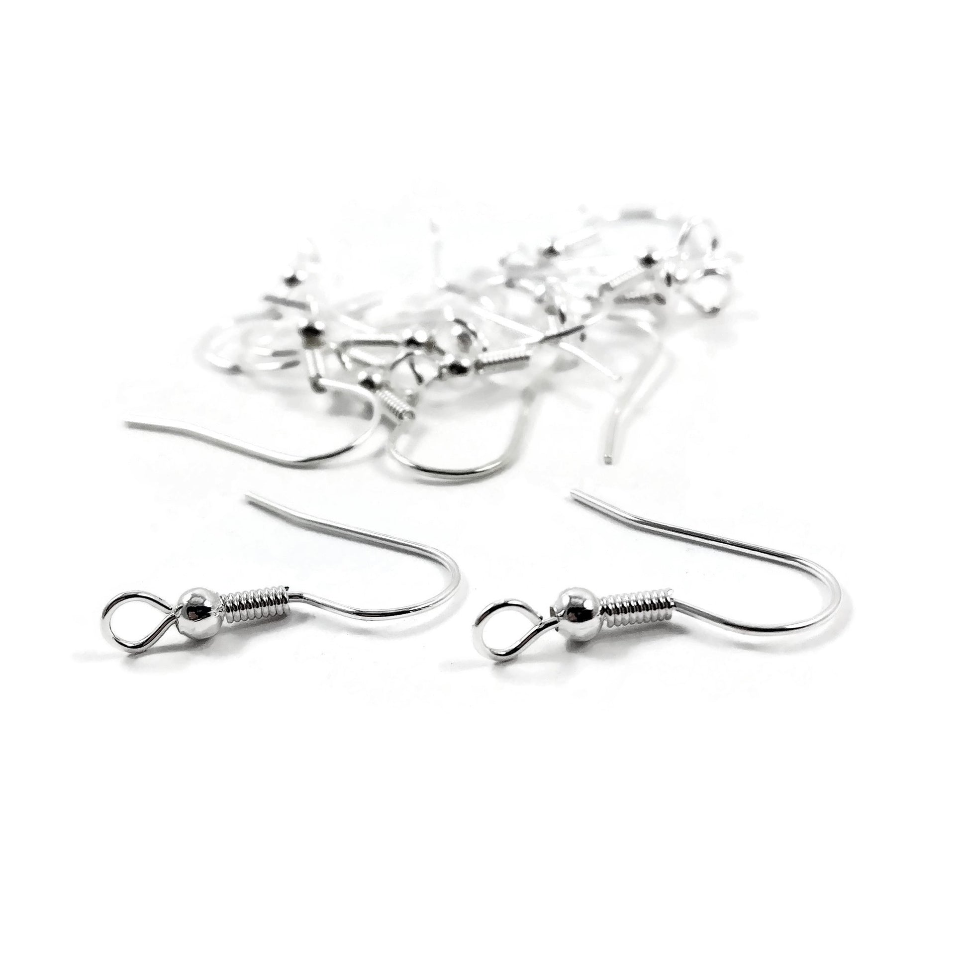 50 Crochets pour boucle d'oreille plaqué argent