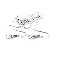 50 Crochets pour boucle d'oreille plaqué argent