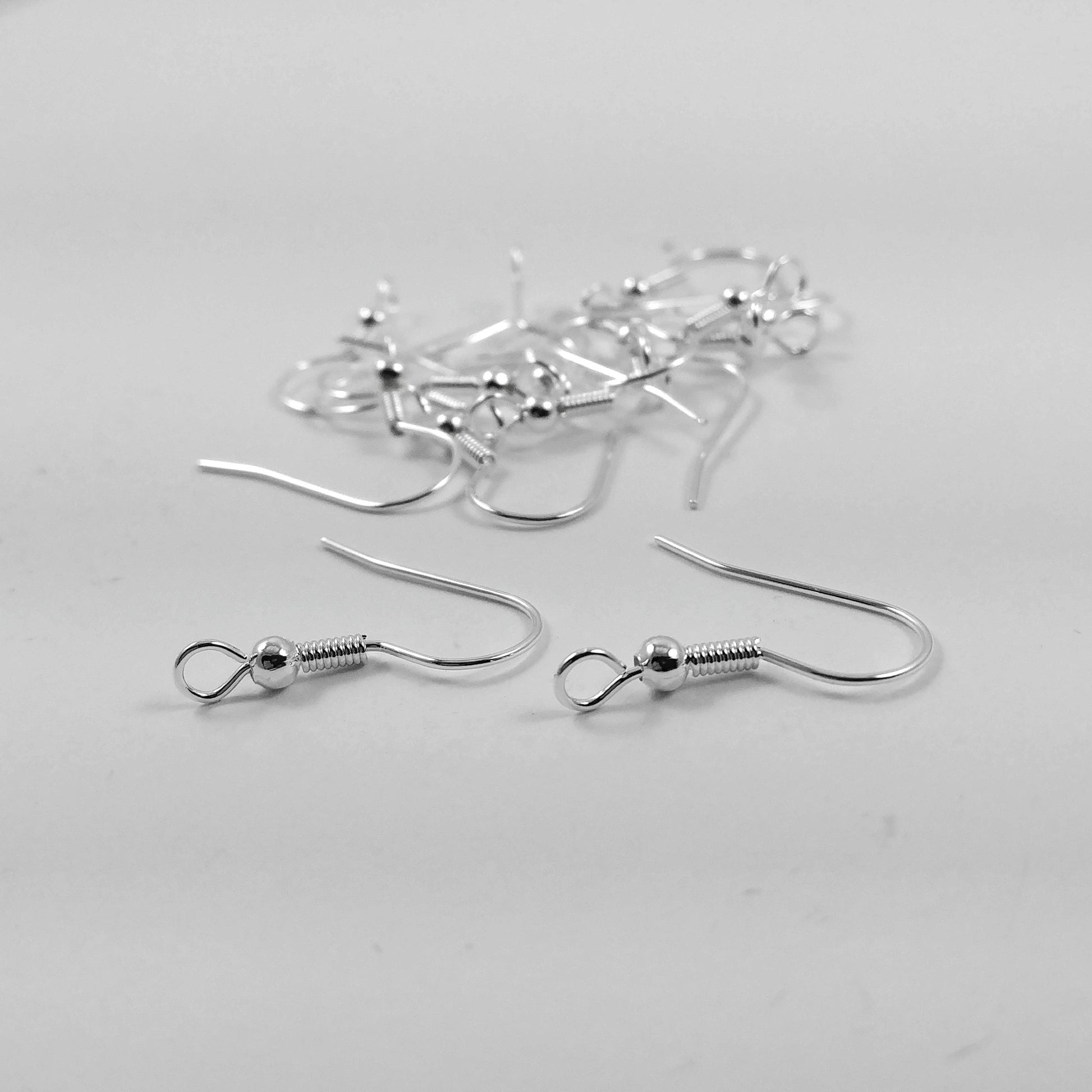 50 Crochets pour boucle d'oreille plaqué argent