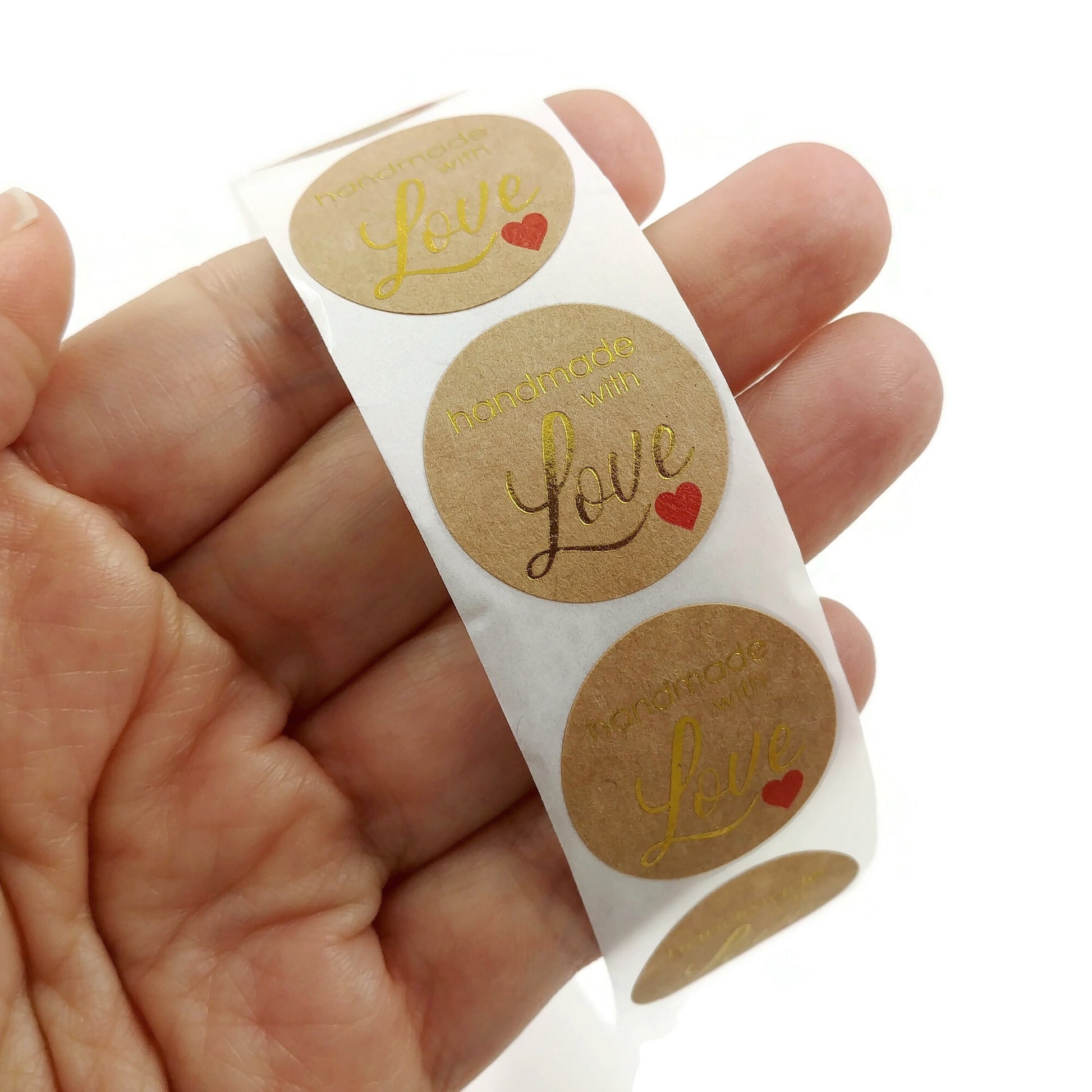 50 Handmade with love stickers