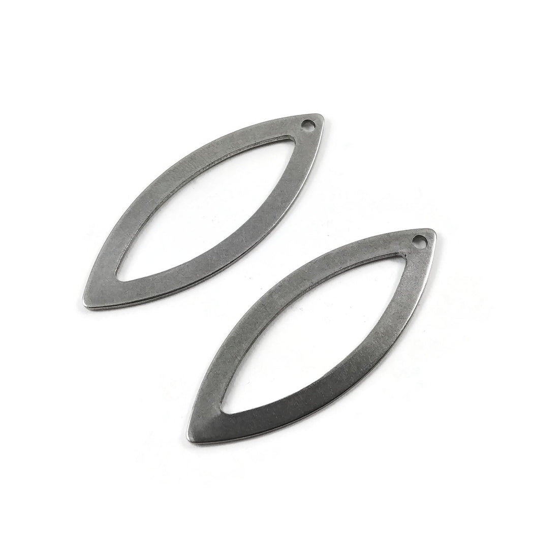 2 Horse Eye pendant stainless steel 35mm charms