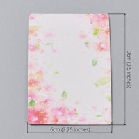 50 Paper Ear Studs Hang Tag Jewelry Display Card Earring - pink flower pattern