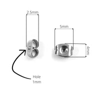 50 Stainless steel earring back stoppers