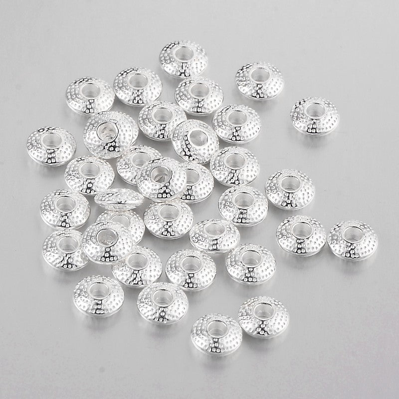 10 Tibetan rondelle beads 8mm - Nickel free, lead free and cadmium free