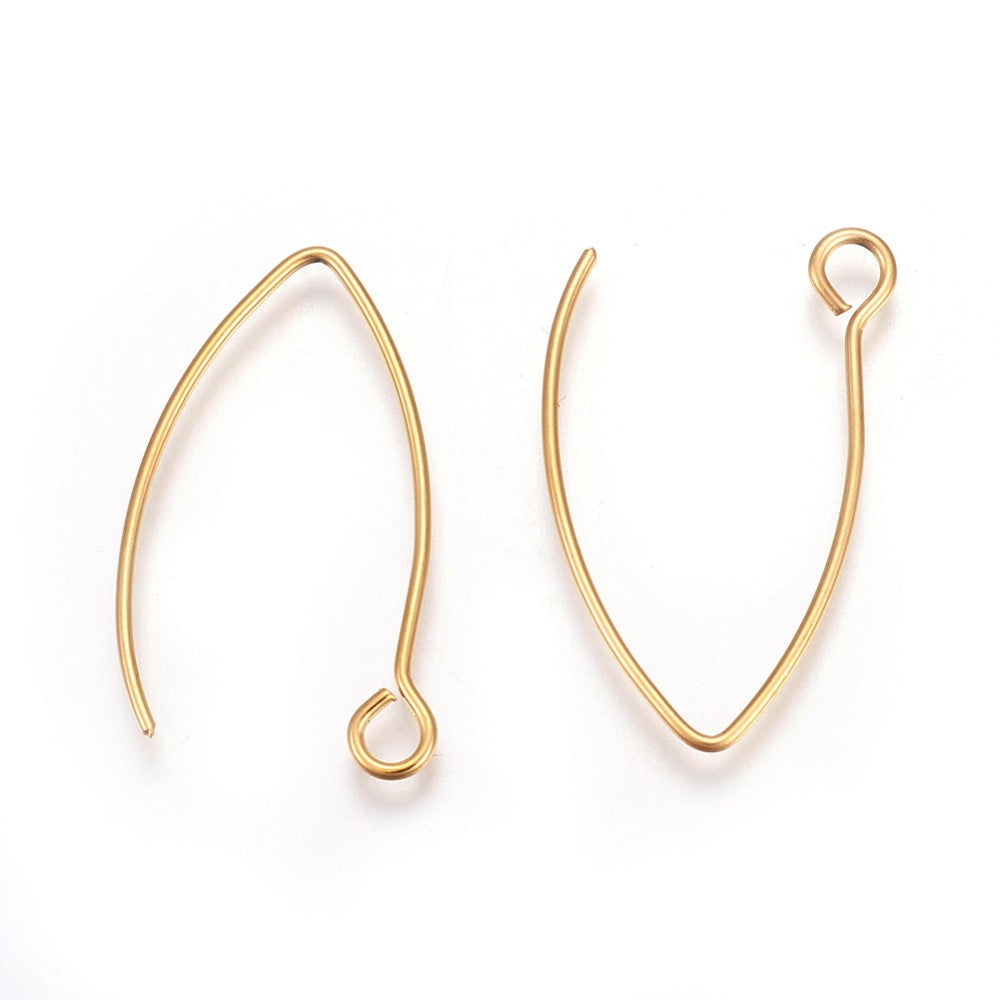 10 crochets pour boucle d'oreille en acier inoxydable hypoallergénique