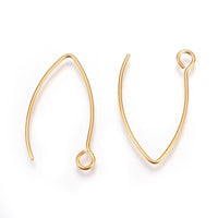10 crochets pour boucle d'oreille en acier inoxydable hypoallergénique