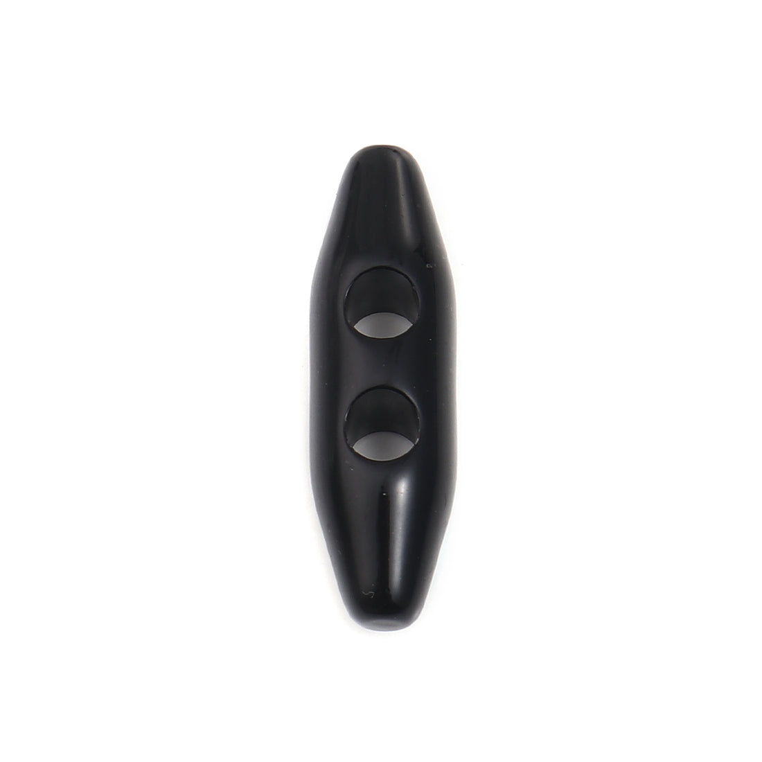 5 boutons de plastique noir 3.7 x 1cm