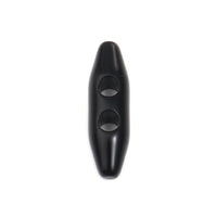 5 boutons de plastique noir 3.7 x 1cm