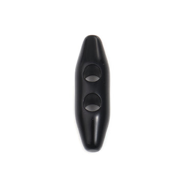 5 boutons de plastique noir 3.7 x 1cm