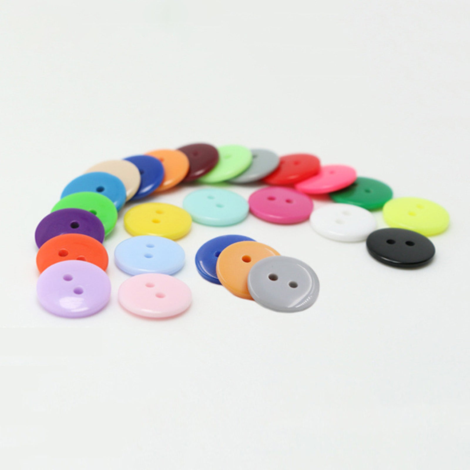 25 resin sewing buttons 10mm - Pick your color: blue, red, pink, purple, grey, beige