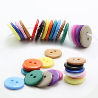 25 resin sewing buttons 10mm - Pick your color: blue, red, pink, purple, grey, beige