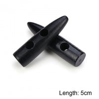 Toggle buttons - 3 big wooden toggle buttons - Black 2 inches